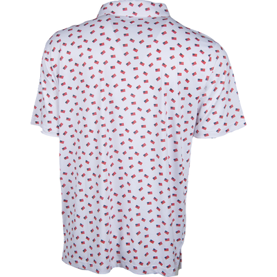 EAA Lifetime Member Men's Flag Polo