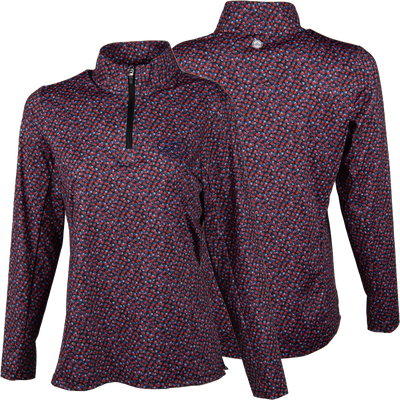 EAA Lifetime Member Ladies' 1/4 Zip Multi Stars Performance Pullover