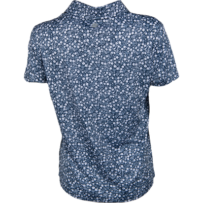 EAA Lifetime Member Ladies' Navy and White Floral Polo