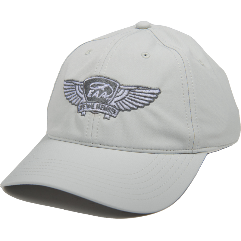 EAA Lifetime Member Stone Grey Unstructured Cap