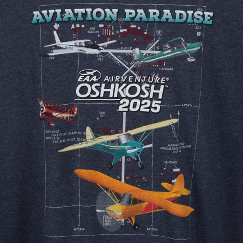 EAA AirVenture Oshkosh 2025 Vintage Runway T-shirt
