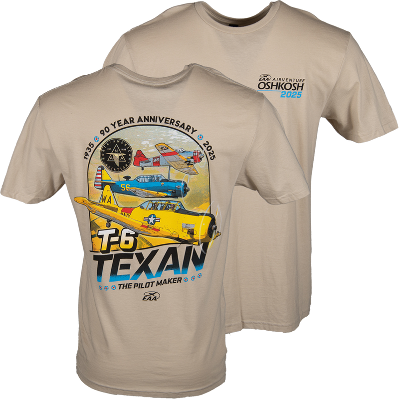 EAA AirVenture Oshkosh 2025 T-6 Texan T-shirt