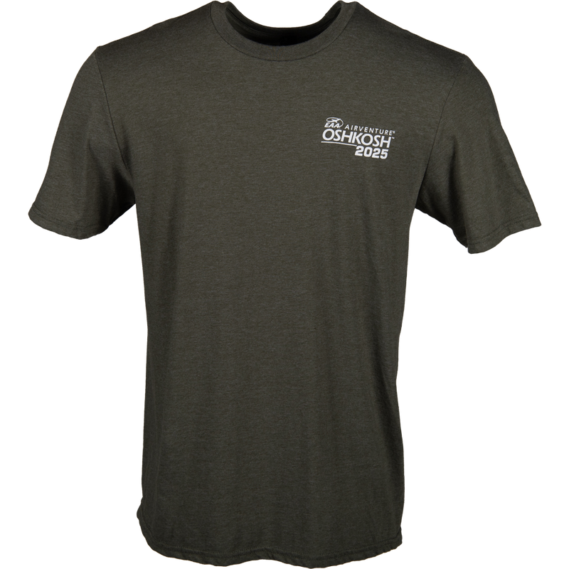 EAA AirVenture Oshkosh 2025 Vintage Cub and Flag T-shirt