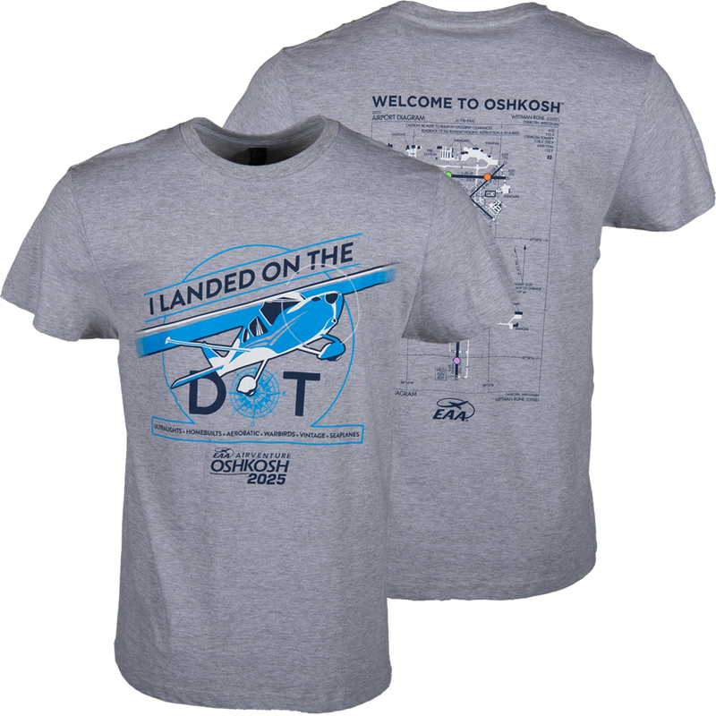 EAA AirVenture Oshkosh 2025 Land on the Dot T-shirt