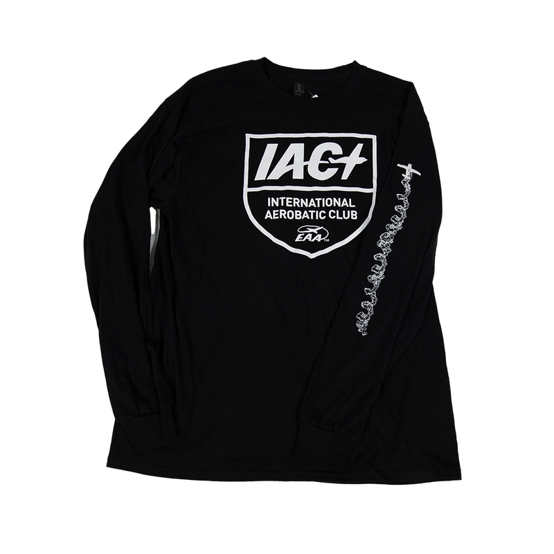 Long Sleeve IAC Tshirt w/ Plane and Smoke Graphic