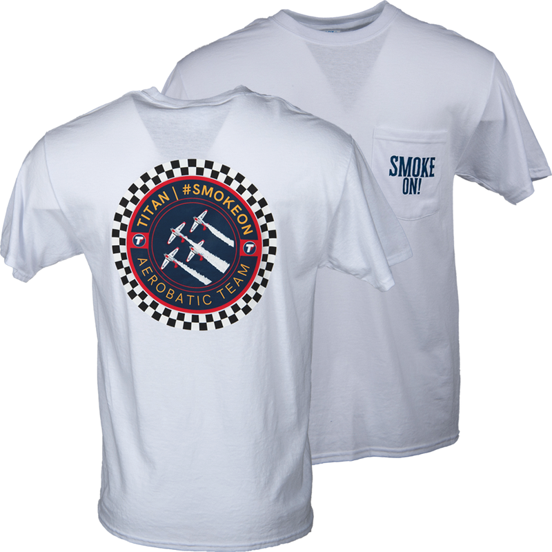 EAA Titan Aerobatics White Smoke On! T-Shirt
