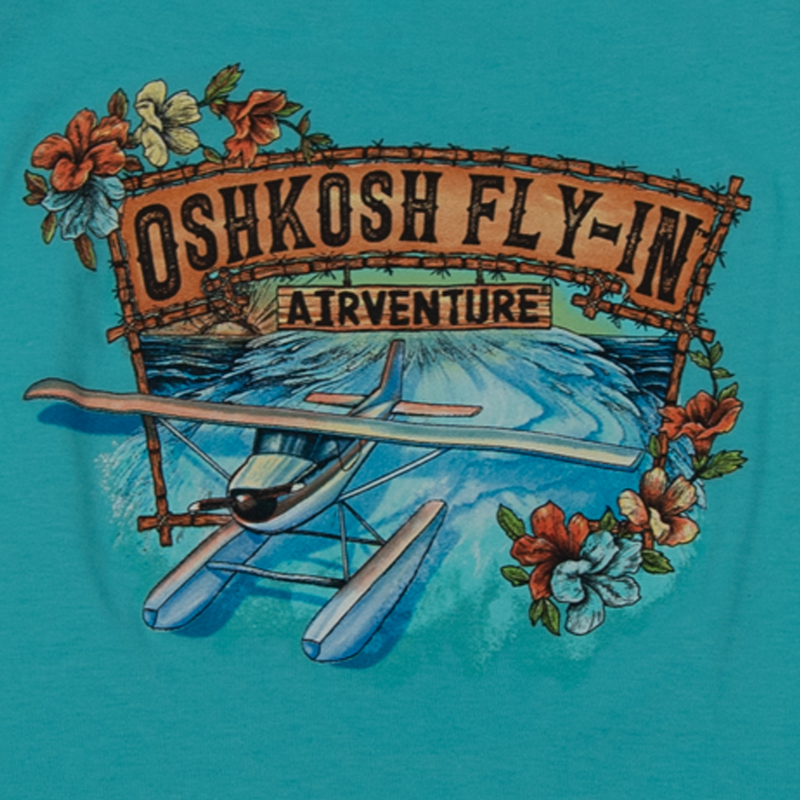 AirVenture Toddler Fly-in Hibiscus Seaplane T-Shirt