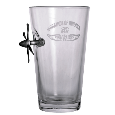 Pint Glass Wing Logo with 4 Blade Prop - WB