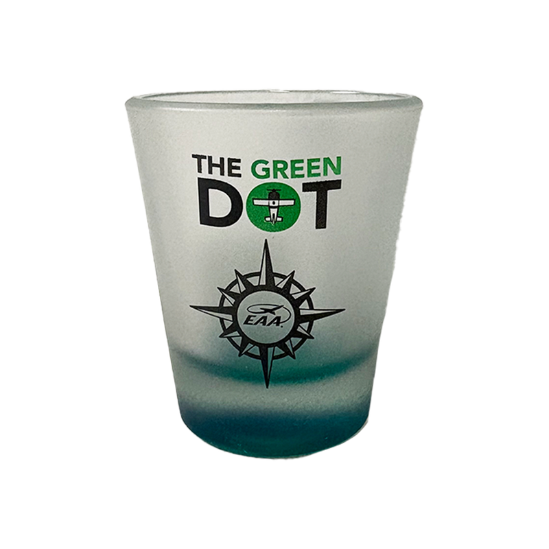 The Green Dot Shot Glass