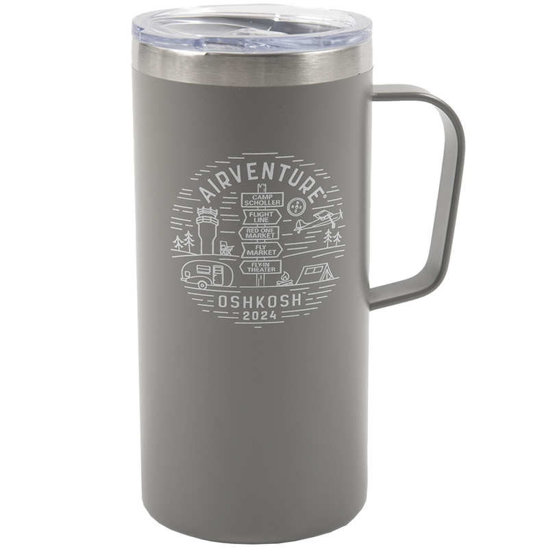 EAA AirVenture Oshkosh Camp Scholler Landmarks Travel Mug, 20oz.