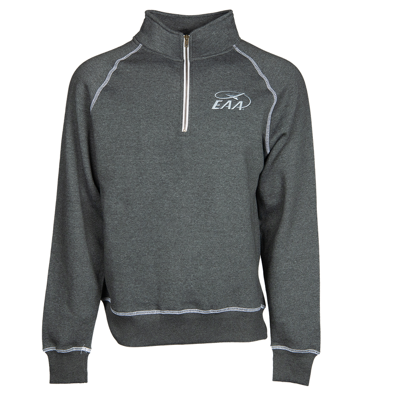 EAA Embroidered Quarter Zip Sweatshirt, Charcoal