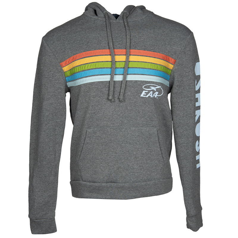 EAA Oshkosh Happy Stripes Hoodie, Grey