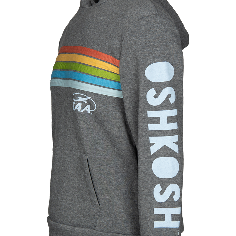 EAA Oshkosh Happy Stripes Hoodie, Grey