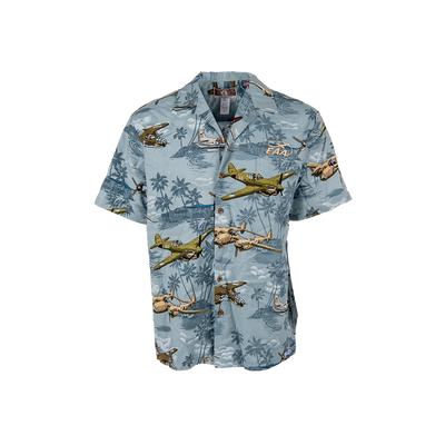 EAA Men's Aircraft Legends of WWII Hawaiian Shirt