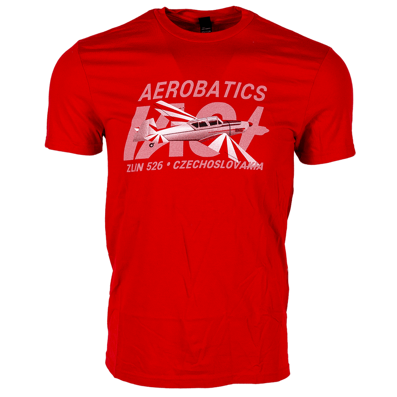 Red IAC T-shirt - Czechoslovakia ZLIN 526