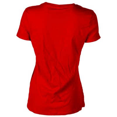 Ladies Red T-shirt w/white IAC Logo