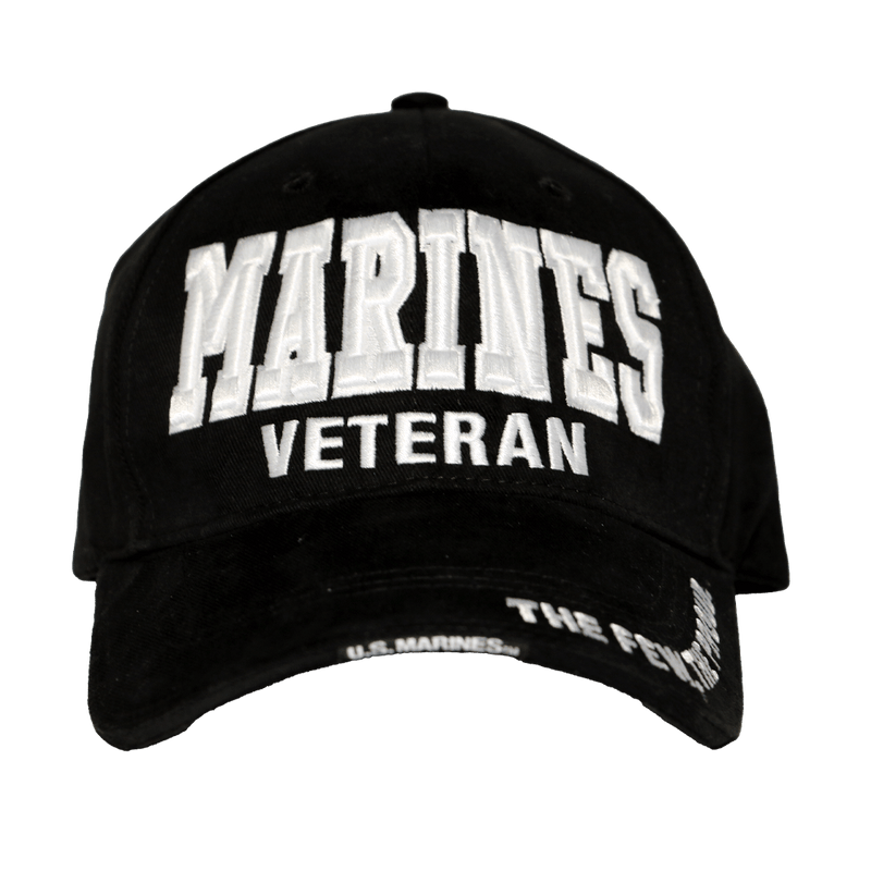 Cap Black Marines Veteran-WB