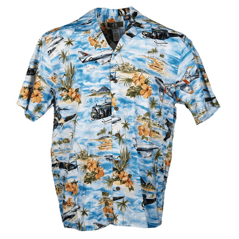 Shirt Hawaiian Vietnam Planes-WB