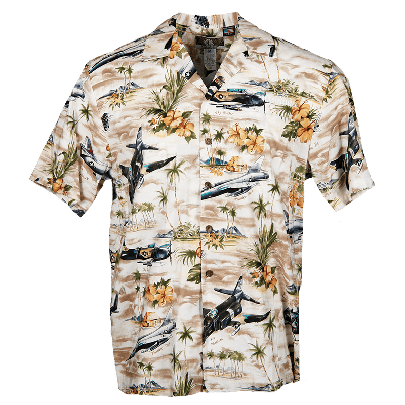 Shirt Hawaiian Vietnam Planes-WB