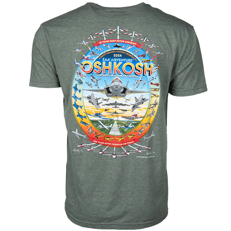 EAA AirVenture Oshkosh Event T-Shirt, Green