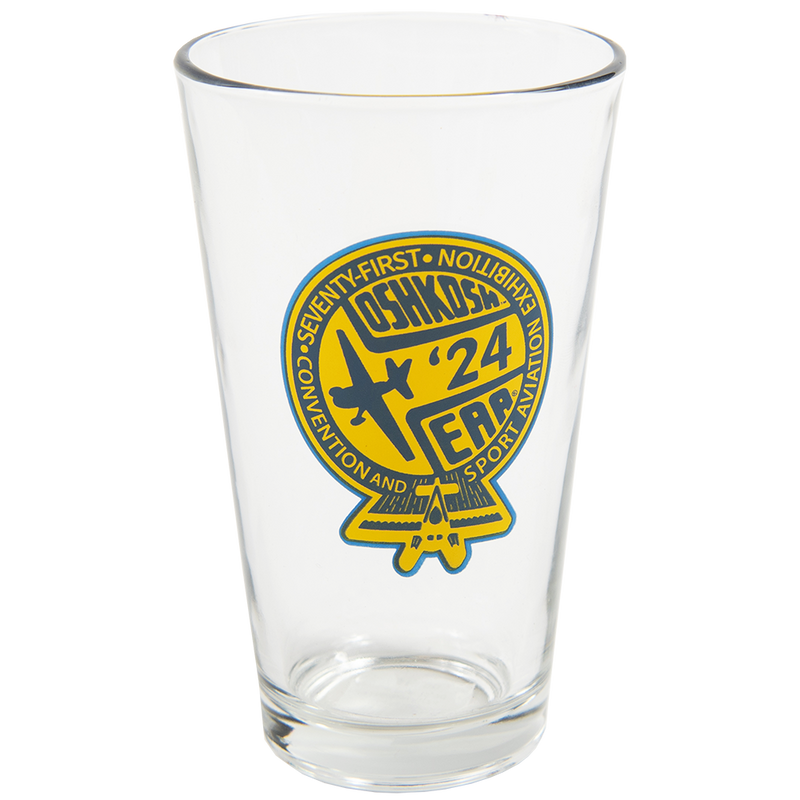 EAA Heritage Flightline Pass 2024 Pint Glass, 16oz