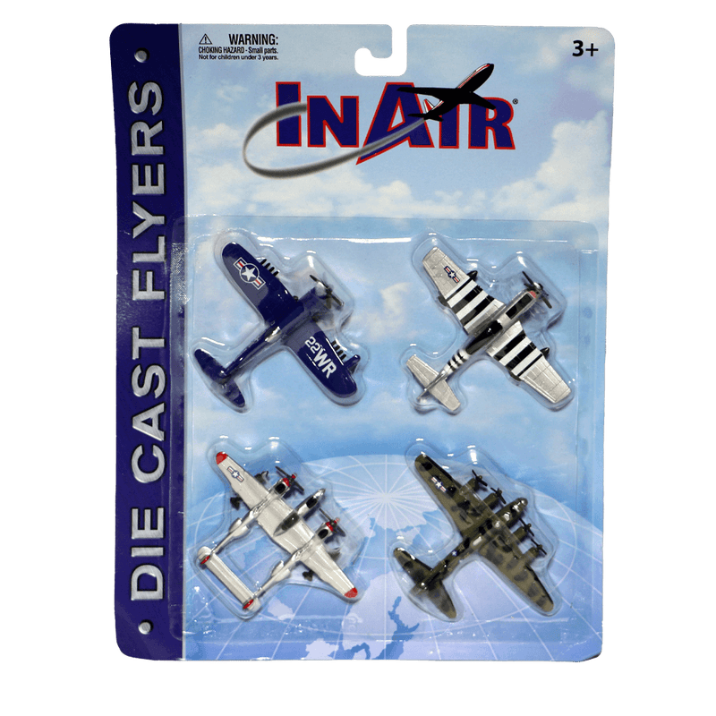 In Air World War II Die Cast Flyers 4 PC - WB