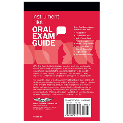 ASA Instrument Pilot Oral Exam Guide, Eleventh Edition