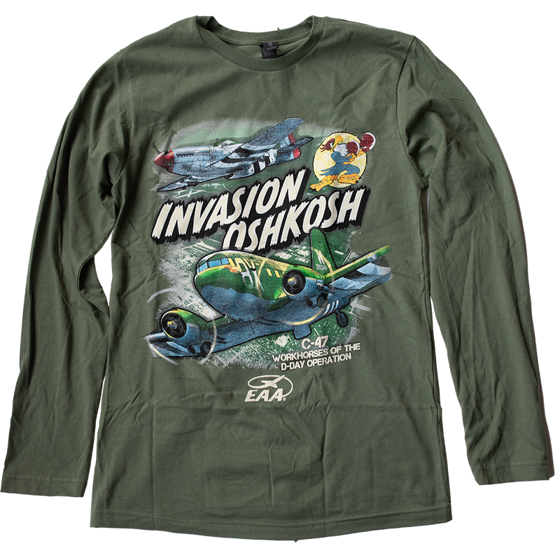 EAA Invasion Oshkosh C-47 Tribute Long-Sleeve Shirt