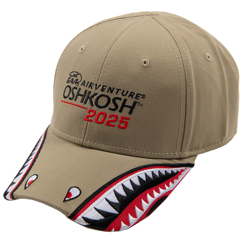 EAA AirVenture Oshkosh 2025 P-40 Warhawk Shark Cap, Khaki