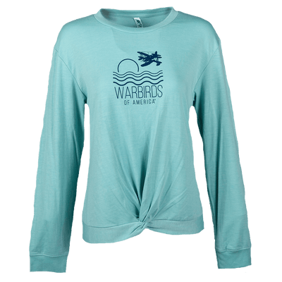 Tshirt Gigi Front Twist Ladies Long Sleeves-WB