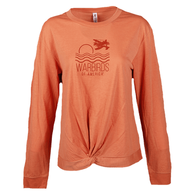 Tshirt Gigi Front Twist Ladies Long Sleeves-WB