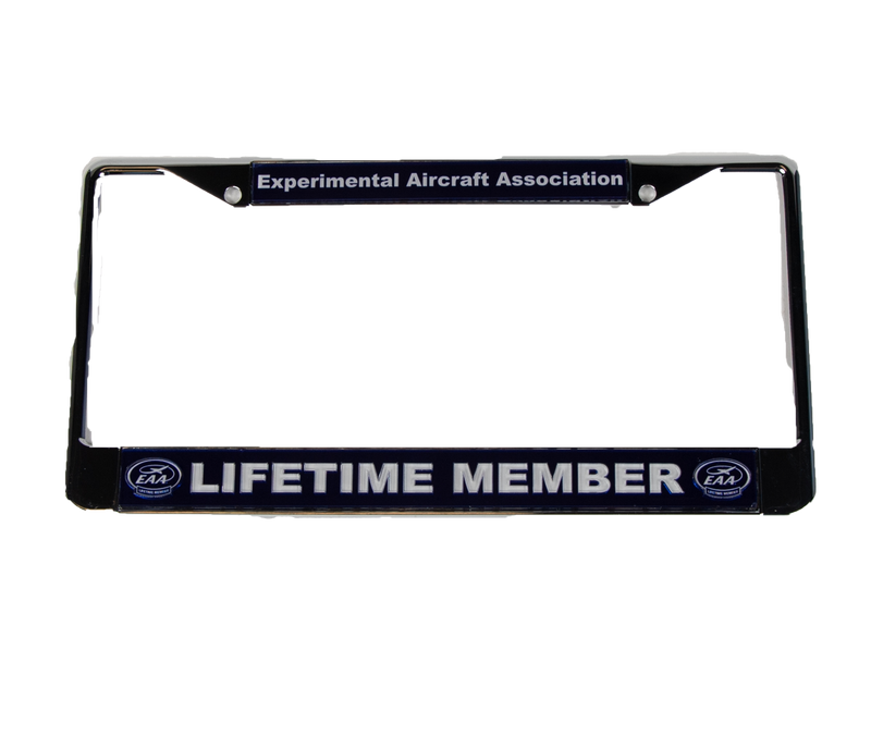 EAA Lifetime Member License Plate Frame