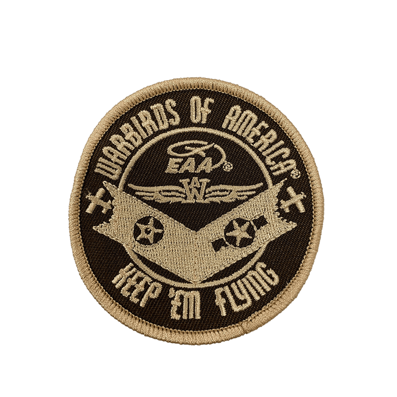 Patch 3" Warbird Brown/Tan Round Warbird Logo-WB