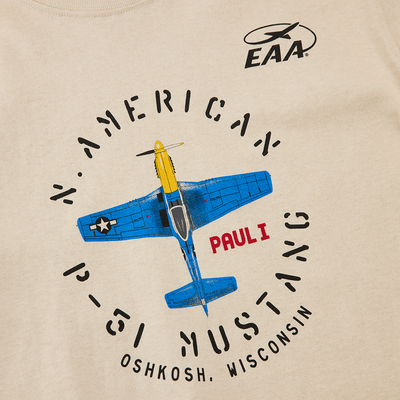 EAA Red Canoe Paul I P-51 Mustang T-Shirt