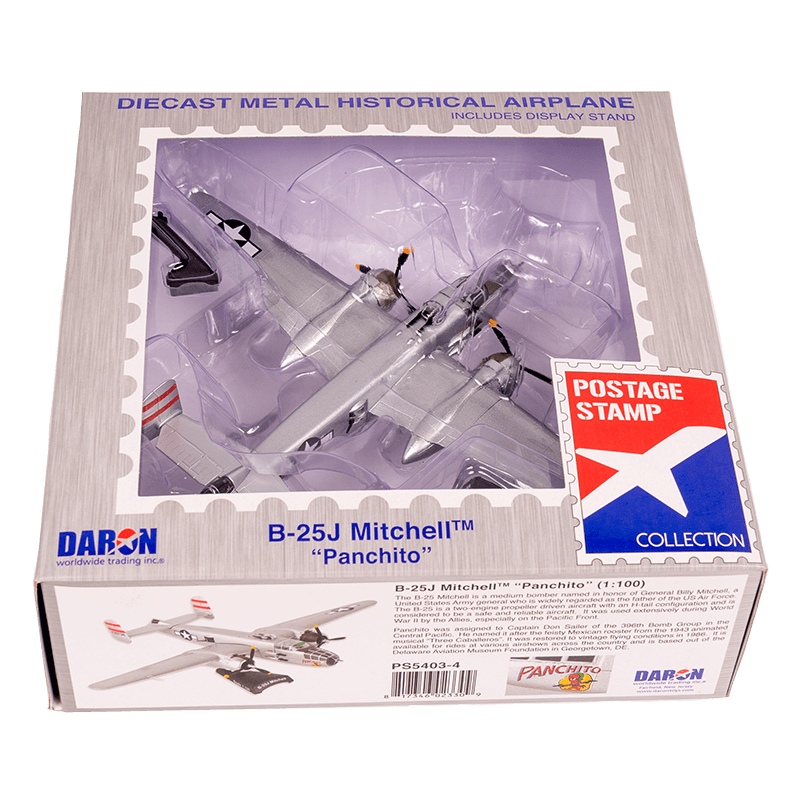 Postage Stamp B-25J Panchito 1/100 Model
