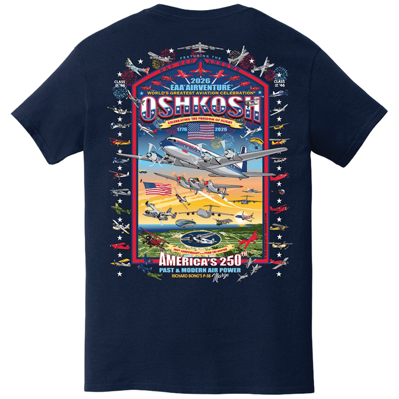 EAA AirVenture 2026 Event Pocketed T-Shirt – Shop EAA Merchandise