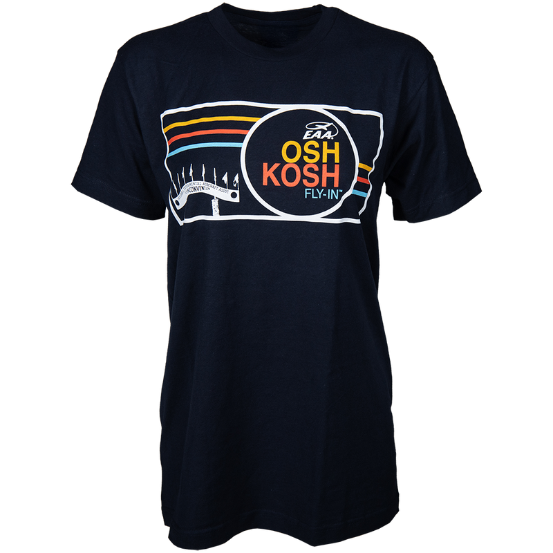 EAA Oshkosh Fly-In Striped T-Shirt