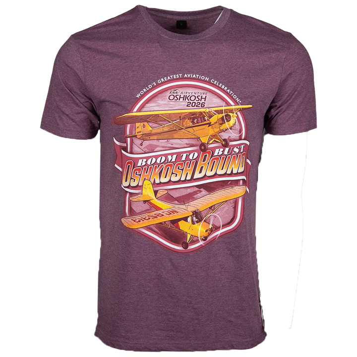 EAA 2026 Oshkosh Bound Boom to Bust T-Shirt – Shop EAA Merchandise