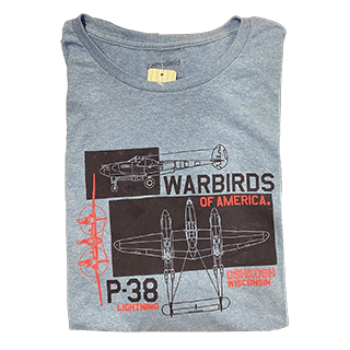 Tshirt P-38 Blueprint-WB