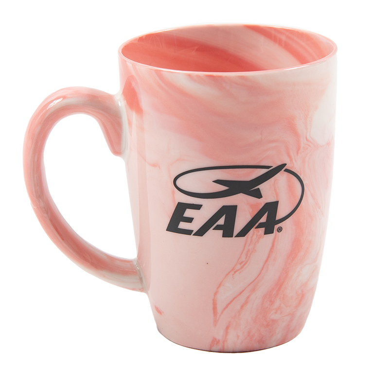 EAA Pink Marble Ceramic Mug, 16oz