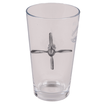 Pint Glass Wing Logo with 4 Blade Prop - WB