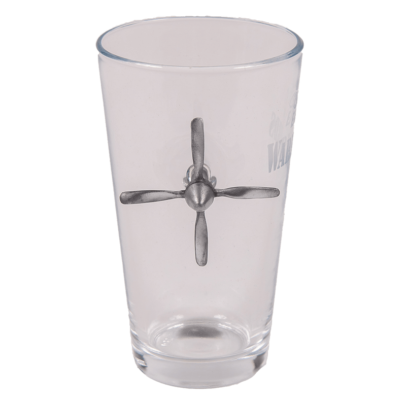 Pint Glass Stencil Logo with 4 Blade Prop - WB