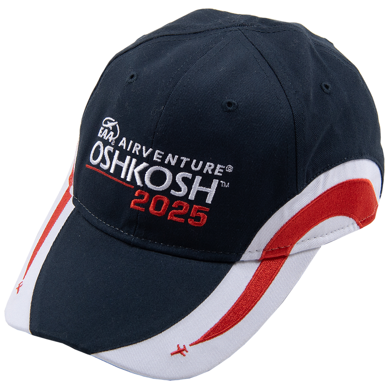 EAA AirVenture Oshkosh 2025 Plane Stripe Cap