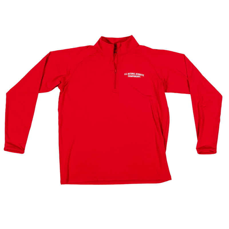 Pullover Mens Red 1/4 Zip IAC US Nationals