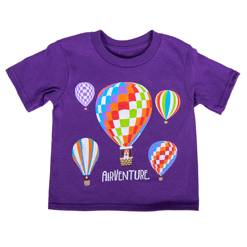 EAA Toddler Hot Air Balloon T-Shirt, Purple