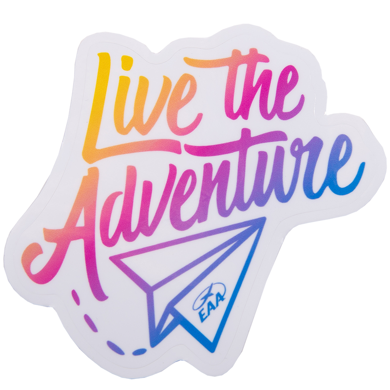 EAA Live the Adventure Decal, Rainbow