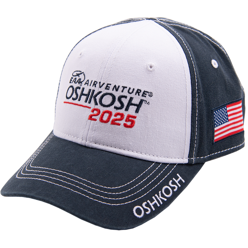 EAA AirVenture Oshkosh 2025 Red, White & Blue Cap