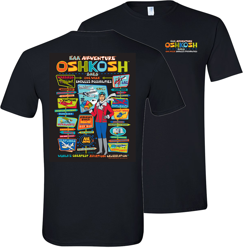 EAA AirVenture Oshkosh 2025 Retro Design T-Shirt
