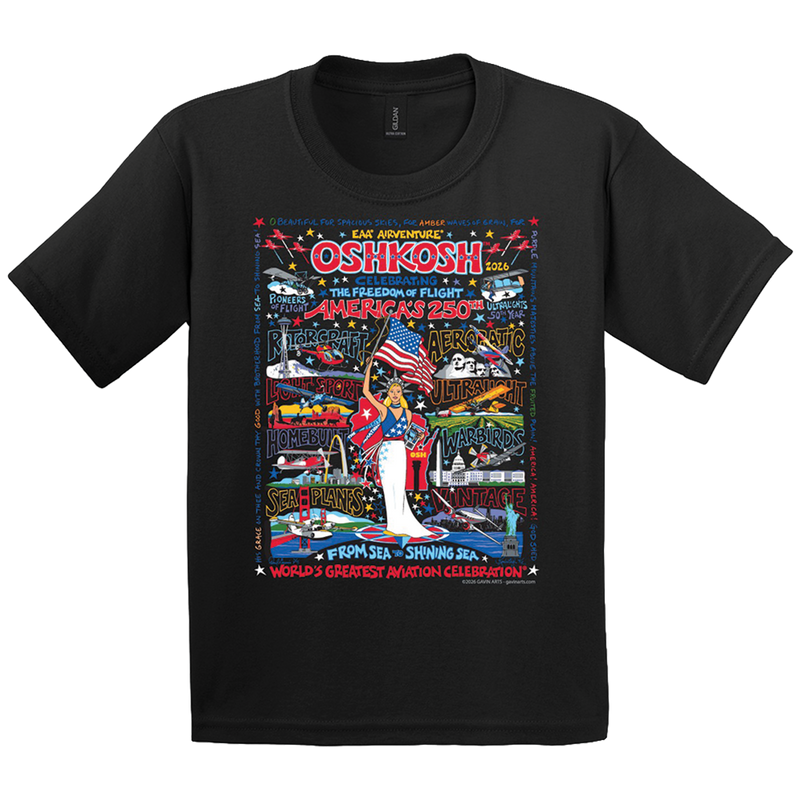 EAA AirVenture 2026 Youth Retro Tee – Shop EAA Merchandise