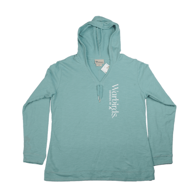 Sweatshirt Tie Front Slub Hood Ladies-WB OSH